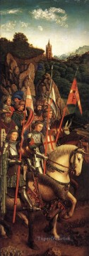 El Retablo de Gante Los Soldados de Cristo Jan van Eyck Pinturas al óleo